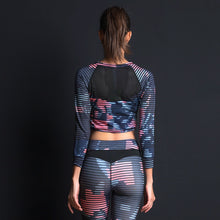 Sport Suit Print Fitness Suit Leggings Breathable Yoga Set 2 Piece Zipper Sportswear T-shirt Sport Pants Tracksuit For Women