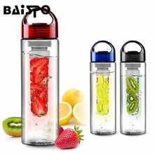 BAISPO 700ML BPA Free Plastic Fruit Infuser Water Bottle With Filter Leakproof Sport Drink Shaker Bottle
