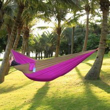 One Person Assorted Color Parachute Nylon Fabric Hammock with Strong Rope