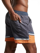 Lace Up Zipper Pockets Swimming Shorts