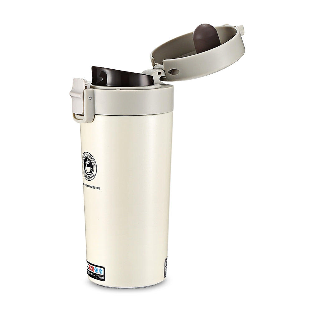 Portable Stainless Steel Student Insulated Vacuum Coffee Bottle 370ml Hand Cup