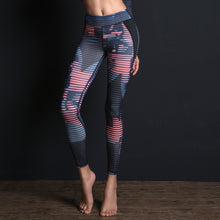 Sport Suit Print Fitness Suit Leggings Breathable Yoga Set 2 Piece Zipper Sportswear T-shirt Sport Pants Tracksuit For Women