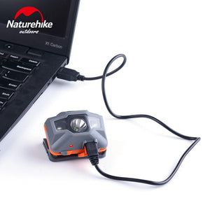 Naturehike Ultralight Waterproof USB Charge LED Headlamp 4 Modes Headlight