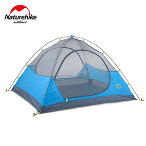 Naturehike 2-3 Person Double Door Waterproof Beach Tent Double Layer NH Outdoor One Bedroom Camping 2 Colors