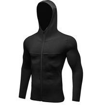 FANNAI Mens Running Jackets Fitness Sports Coat Soccer outdoor Training Gym corset hooded Thin Quick Dry Reflective zipper