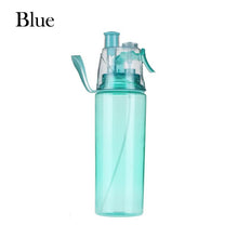 CURGE Creative Button Mist Spray Drinking Bottle 600ML Portable Atomizing Professional Sports Dual-use Bottle BPA free