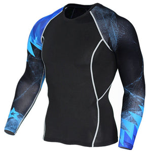 Wolf 3D Printed tshirt Compression Tights Men Fitness Running Shirt Gym Cycling Clothing