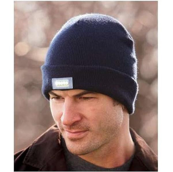 Unisex Knitted Beanie With Built-In 5 LED Flashlight